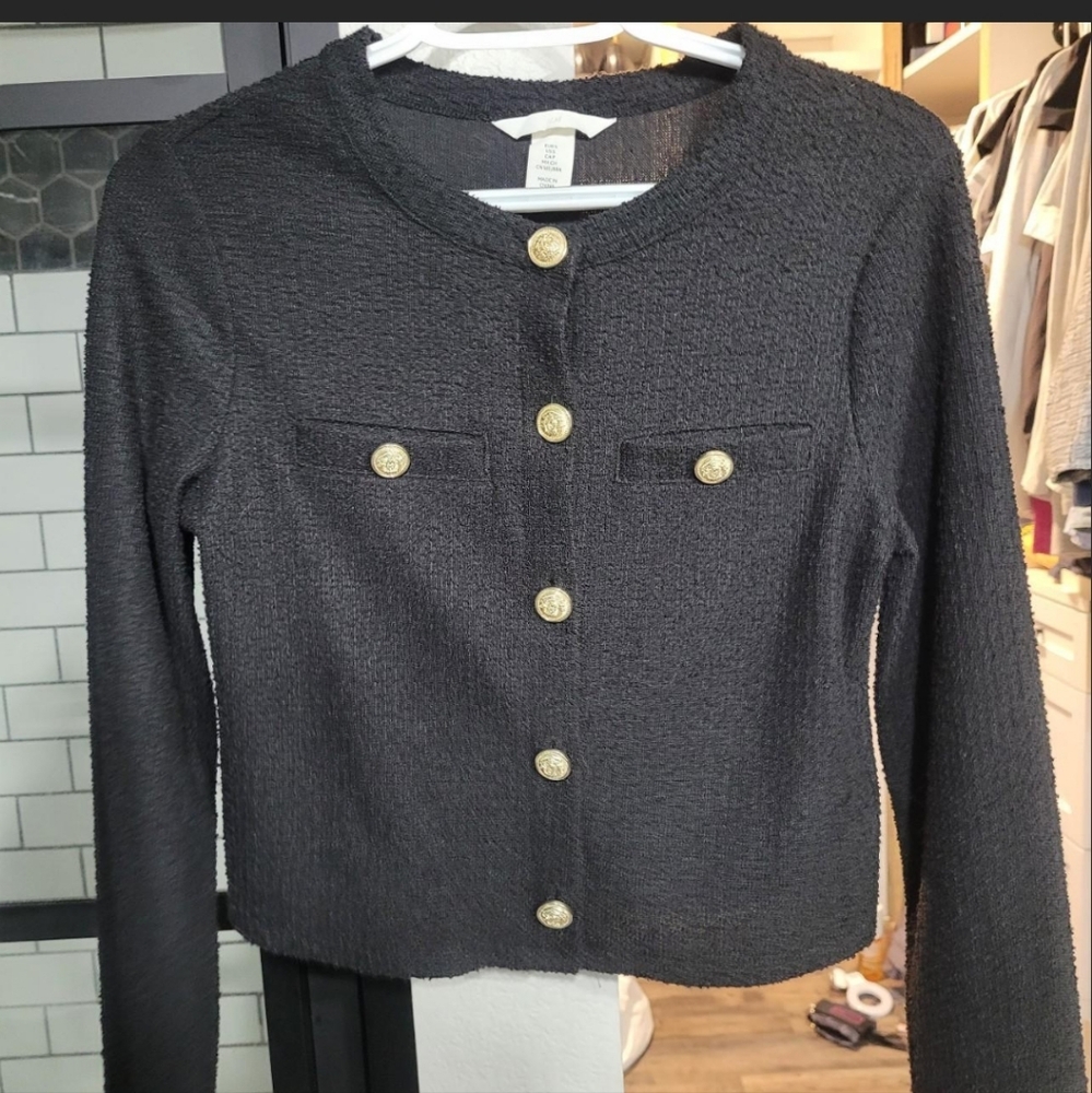 HM women's size small boucle black sweater
